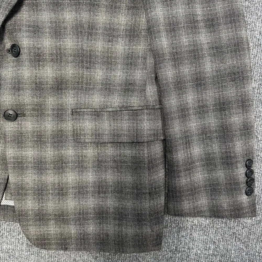 John Varvatos Men’s Deconstructed Soft Blazer Peak Label Plaid Sport Coat 40R